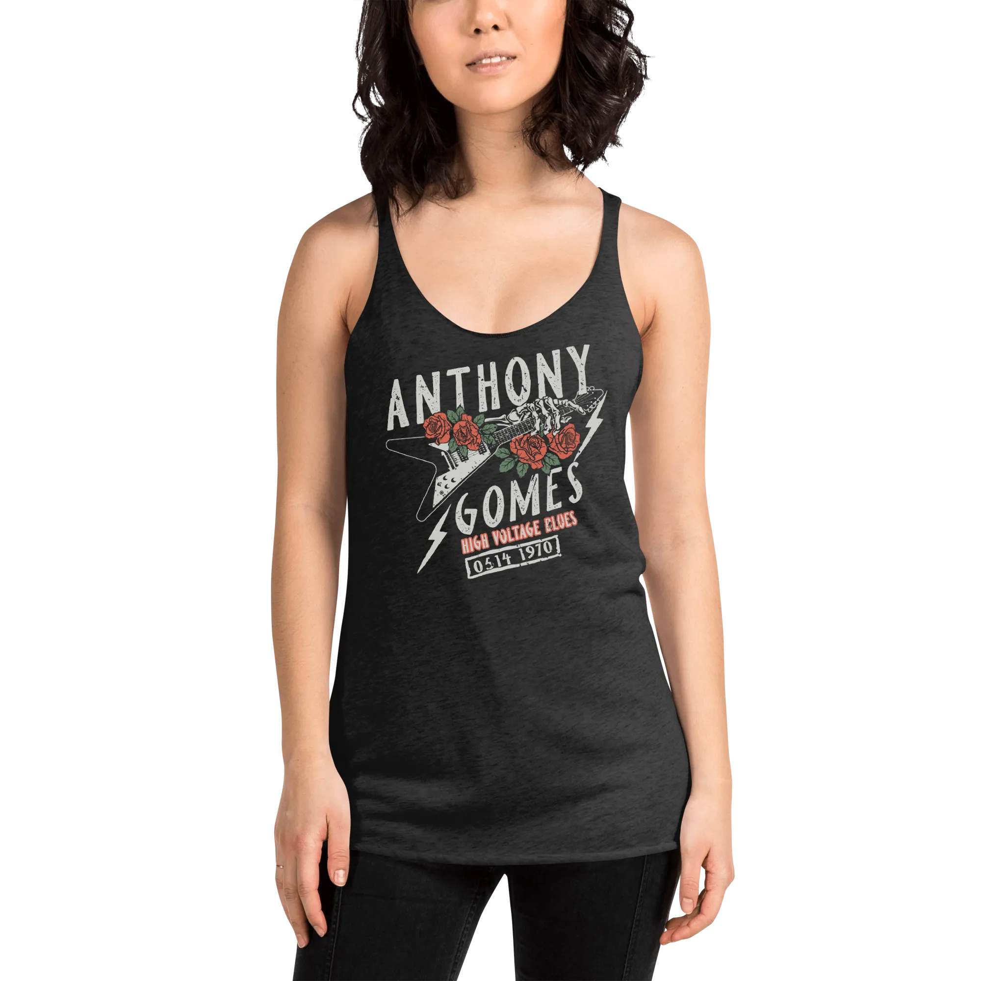 AG Roses 'N' Bones Women's Racerback Tank
