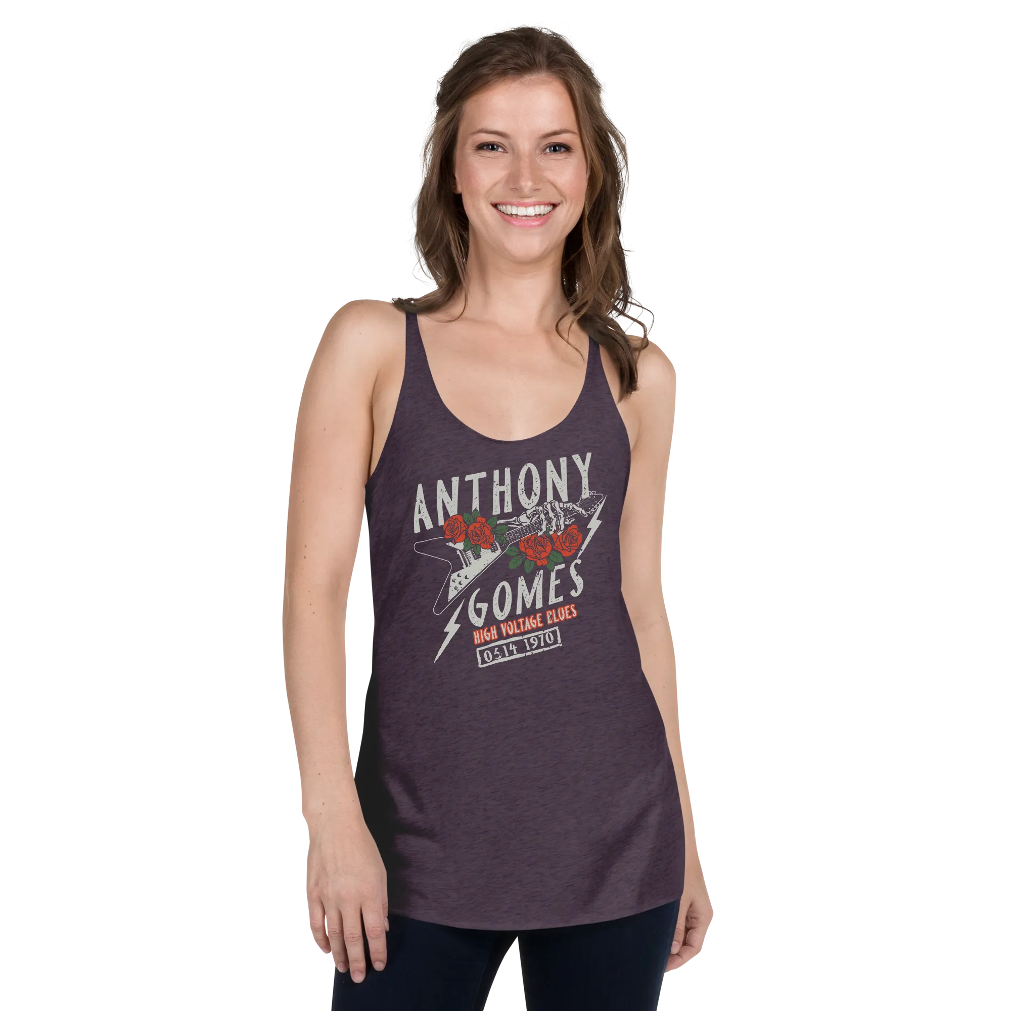 AG Roses 'N' Bones Women's Racerback Tank