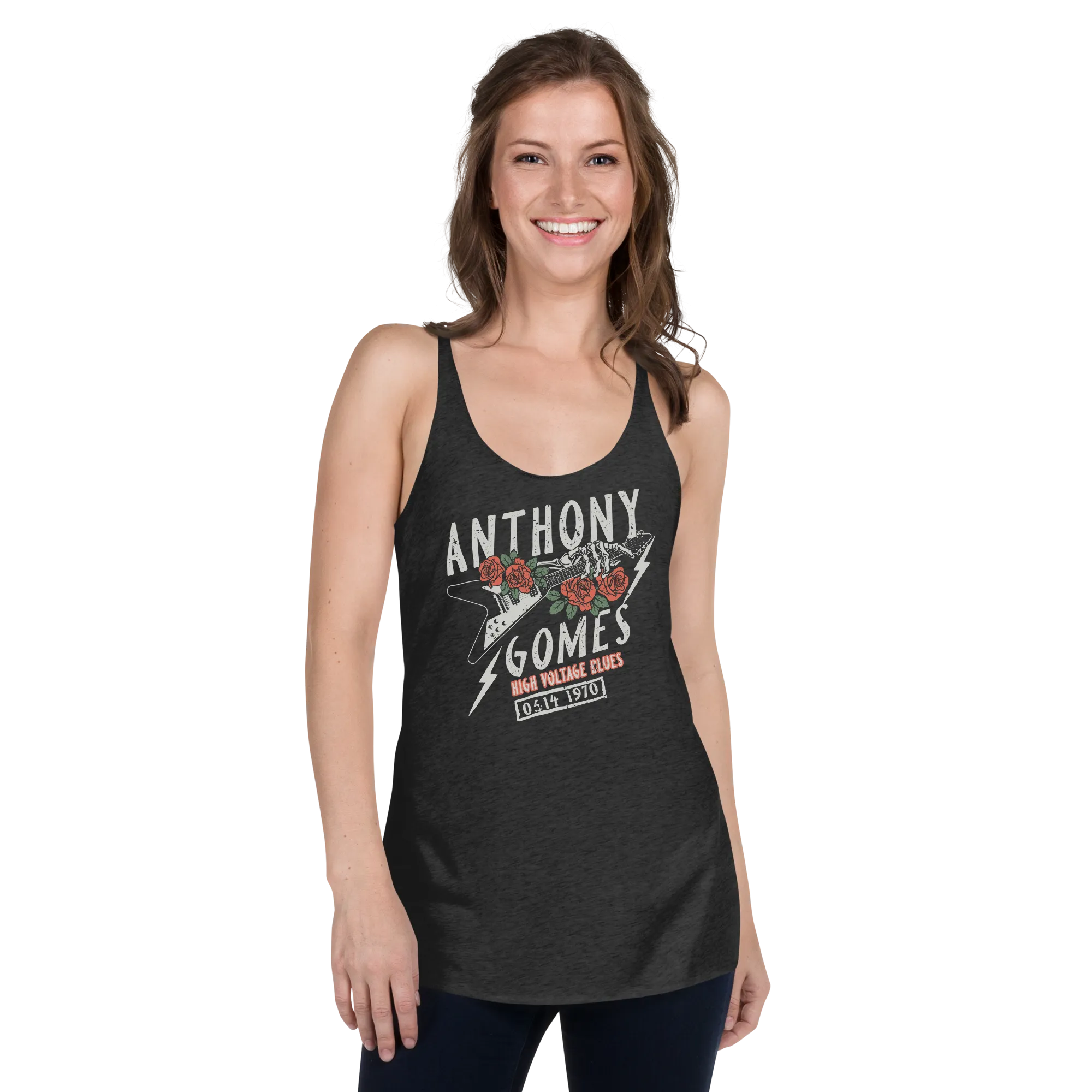 AG Roses 'N' Bones Women's Racerback Tank