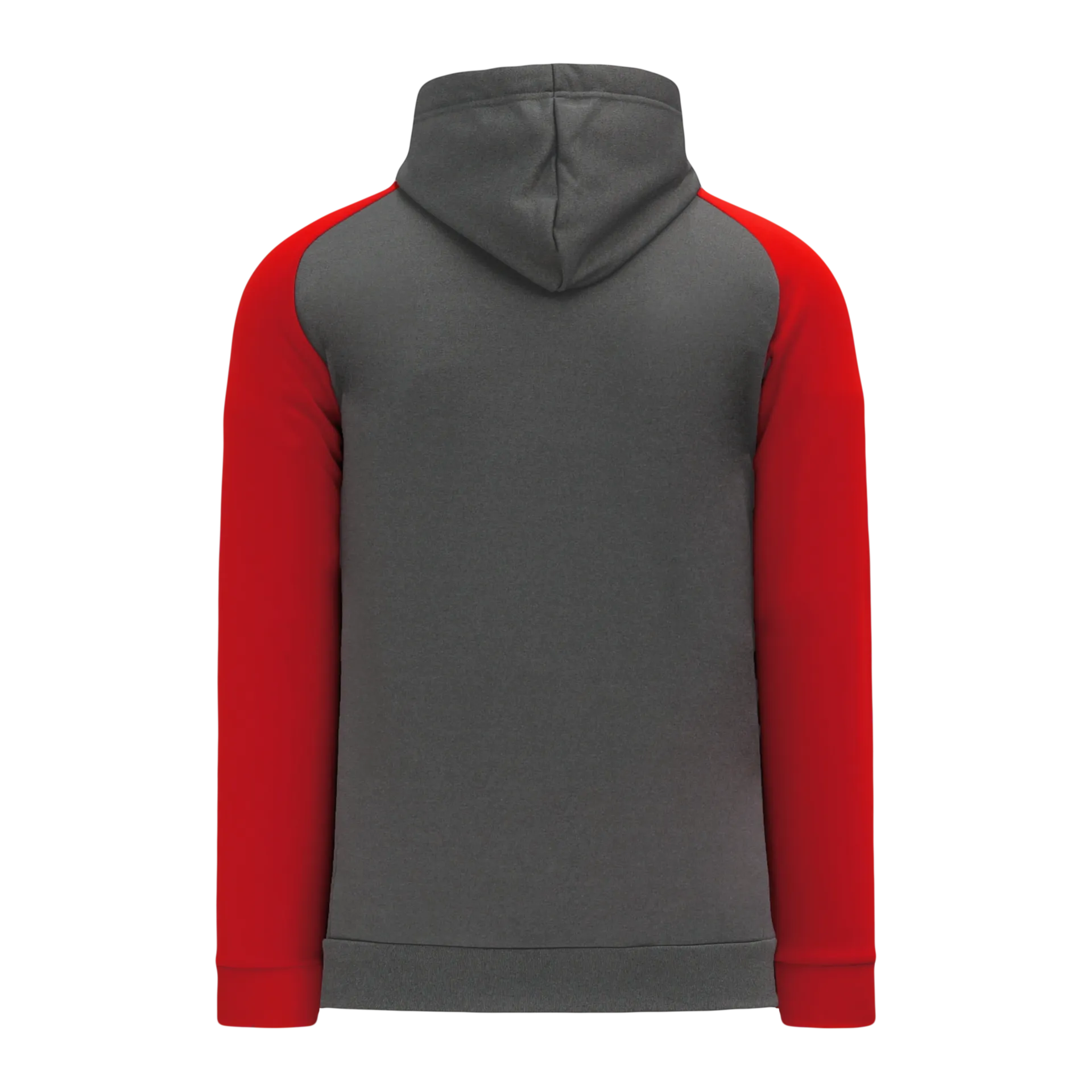Athletic Knit (AK) A1840A-933 Adult Heather Charcoal/Red Apparel Sweatshirt