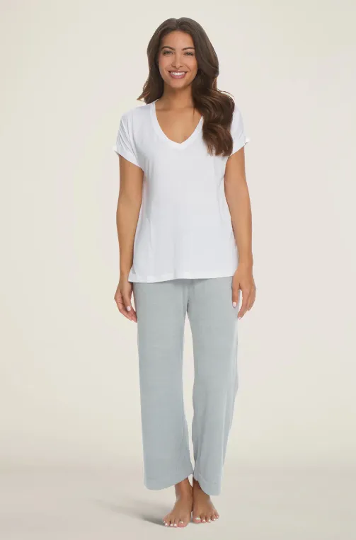 Barefoot Dreams Malibu Collection Modal Boxy V-neck Tee - Final Sale 30% off in cart