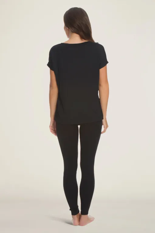 Barefoot Dreams Malibu Collection Modal Boxy V-neck Tee - Final Sale 30% off in cart