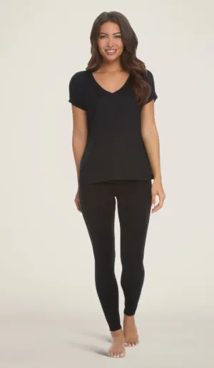 Barefoot Dreams Malibu Collection Modal Boxy V-neck Tee - Final Sale 30% off in cart