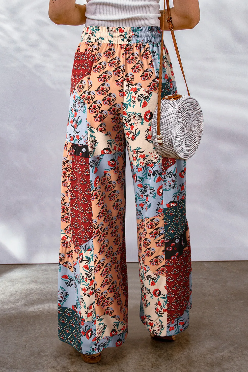 Boho Patchwork Wide Leg Pants