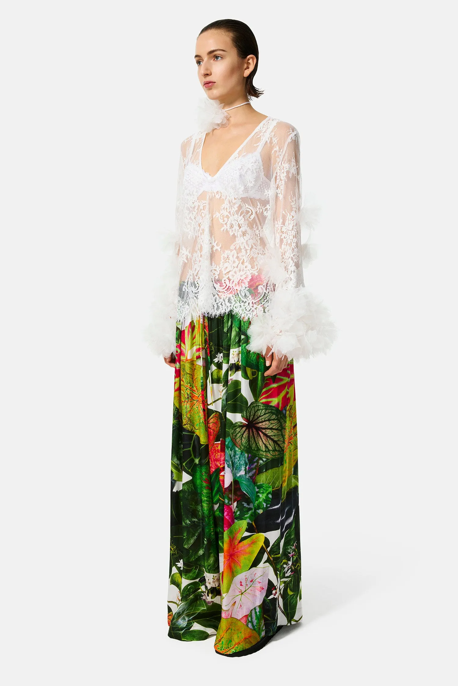 botanical print pants