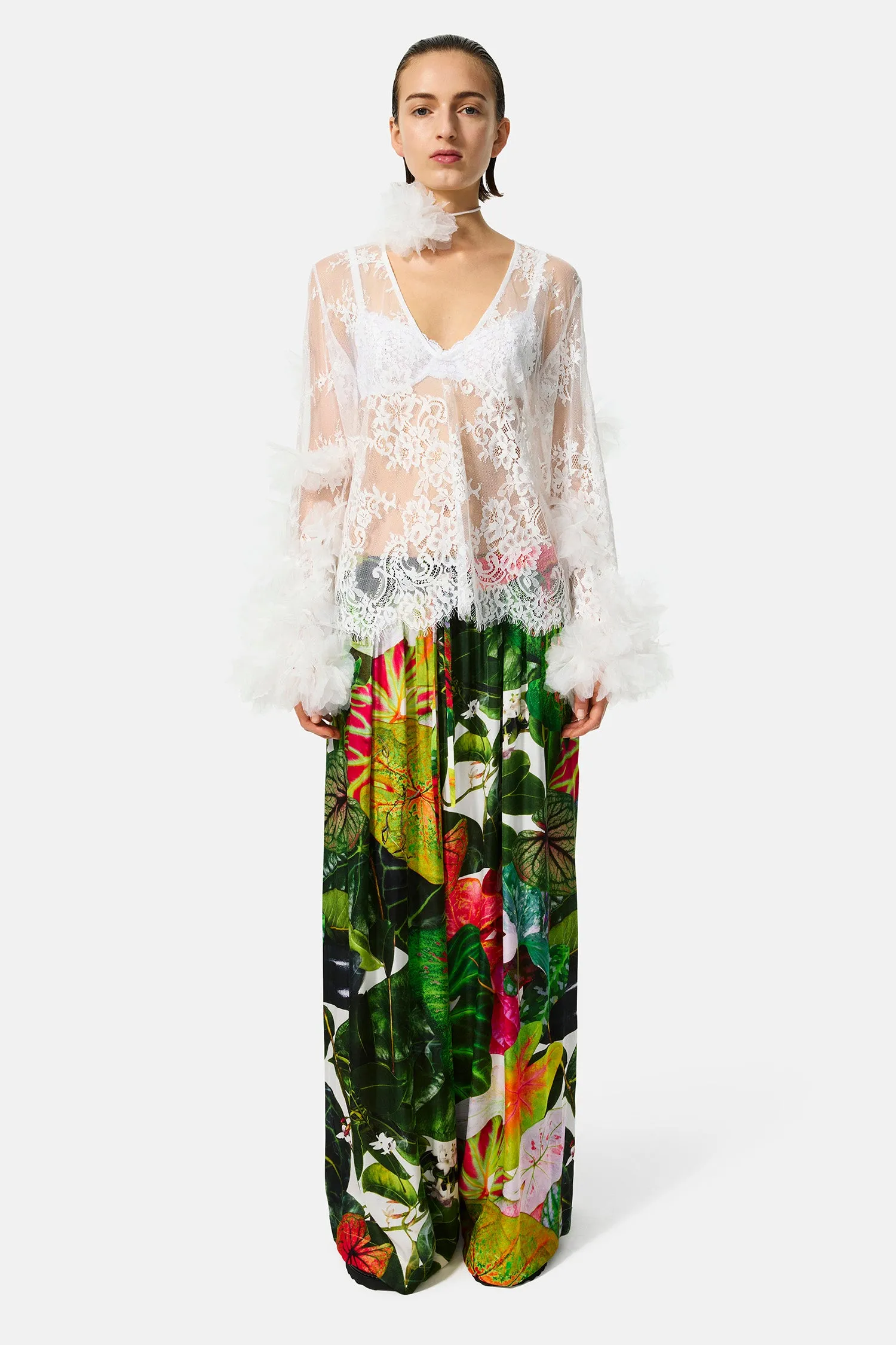 botanical print pants