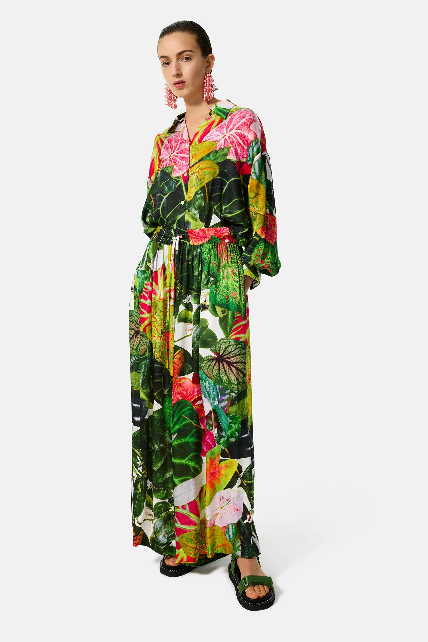 botanical print pants