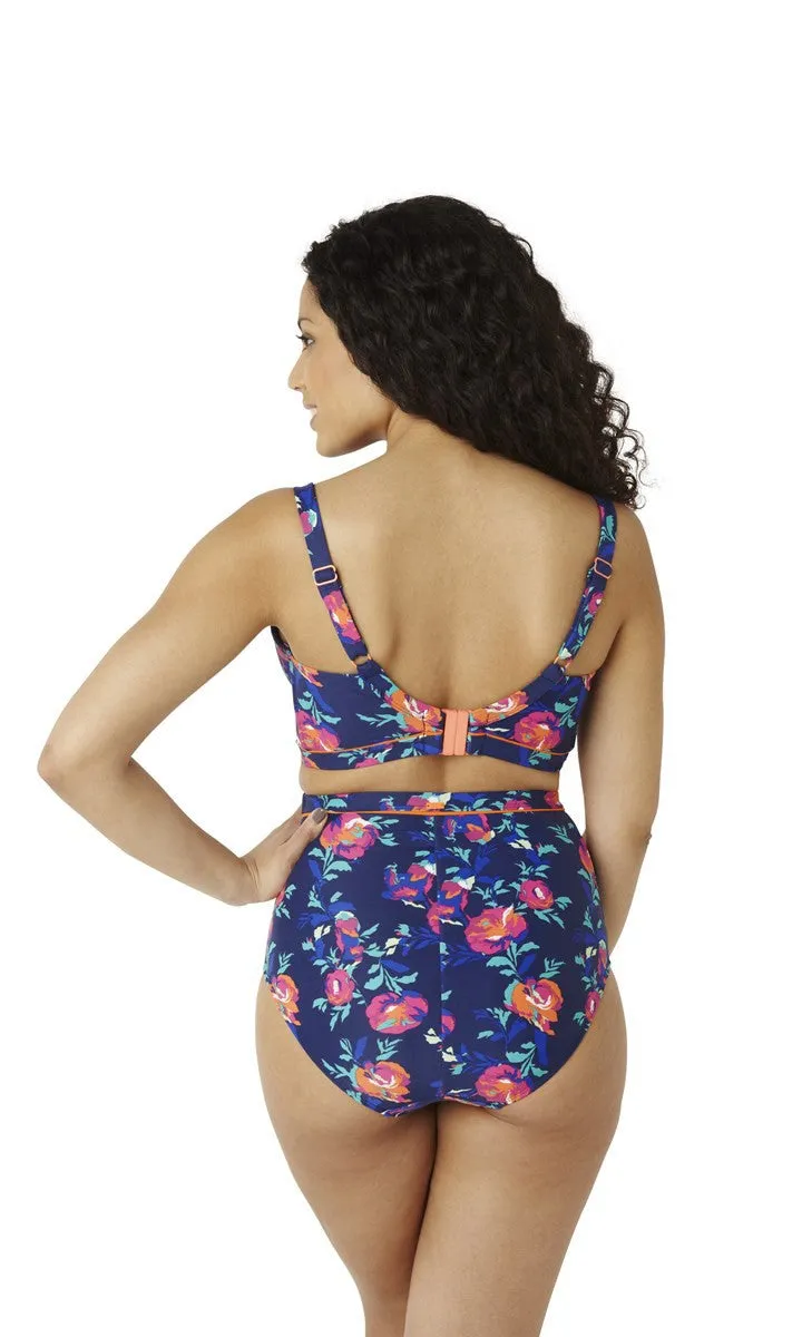 Cassie Floral Longline Balcony Bikini Top - Cleo Swim