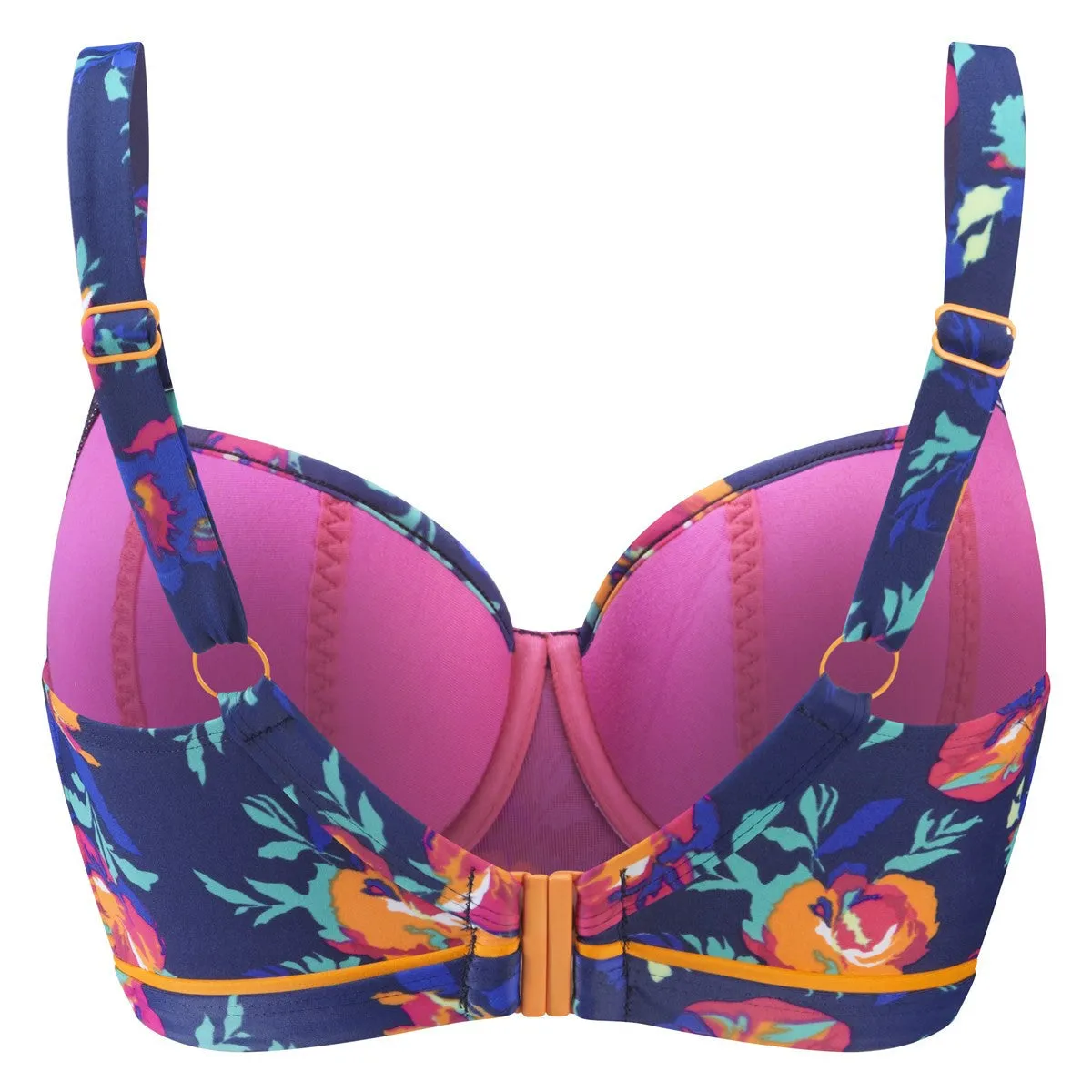 Cassie Floral Longline Balcony Bikini Top - Cleo Swim