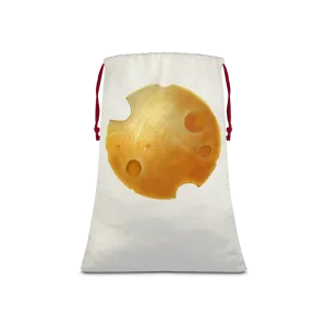 Cheese Sublimation Linen Drawstring Sack