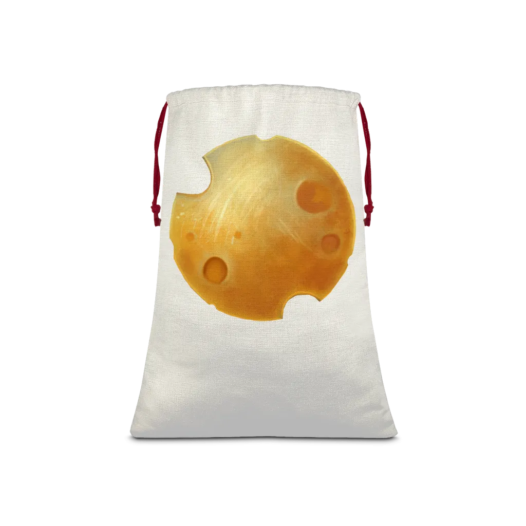 Cheese Sublimation Linen Drawstring Sack