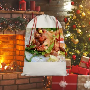 Chicken Burrito Sublimation Linen Drawstring Sack