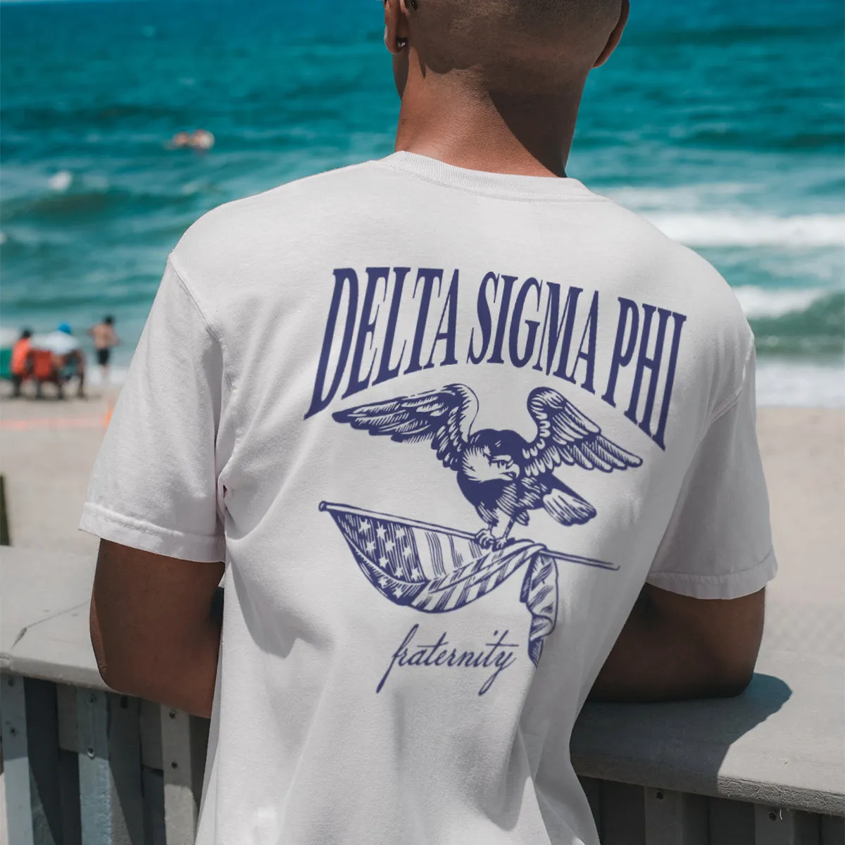 Delta Sig Comfort Colors Freedom White Short Sleeve Tee