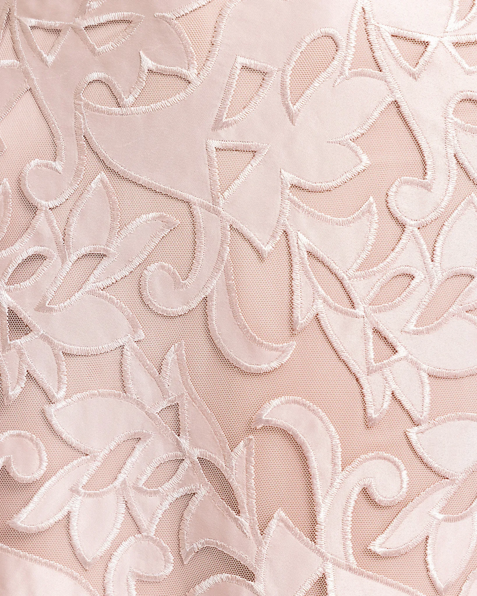 Embroidered Satin Midi Dress