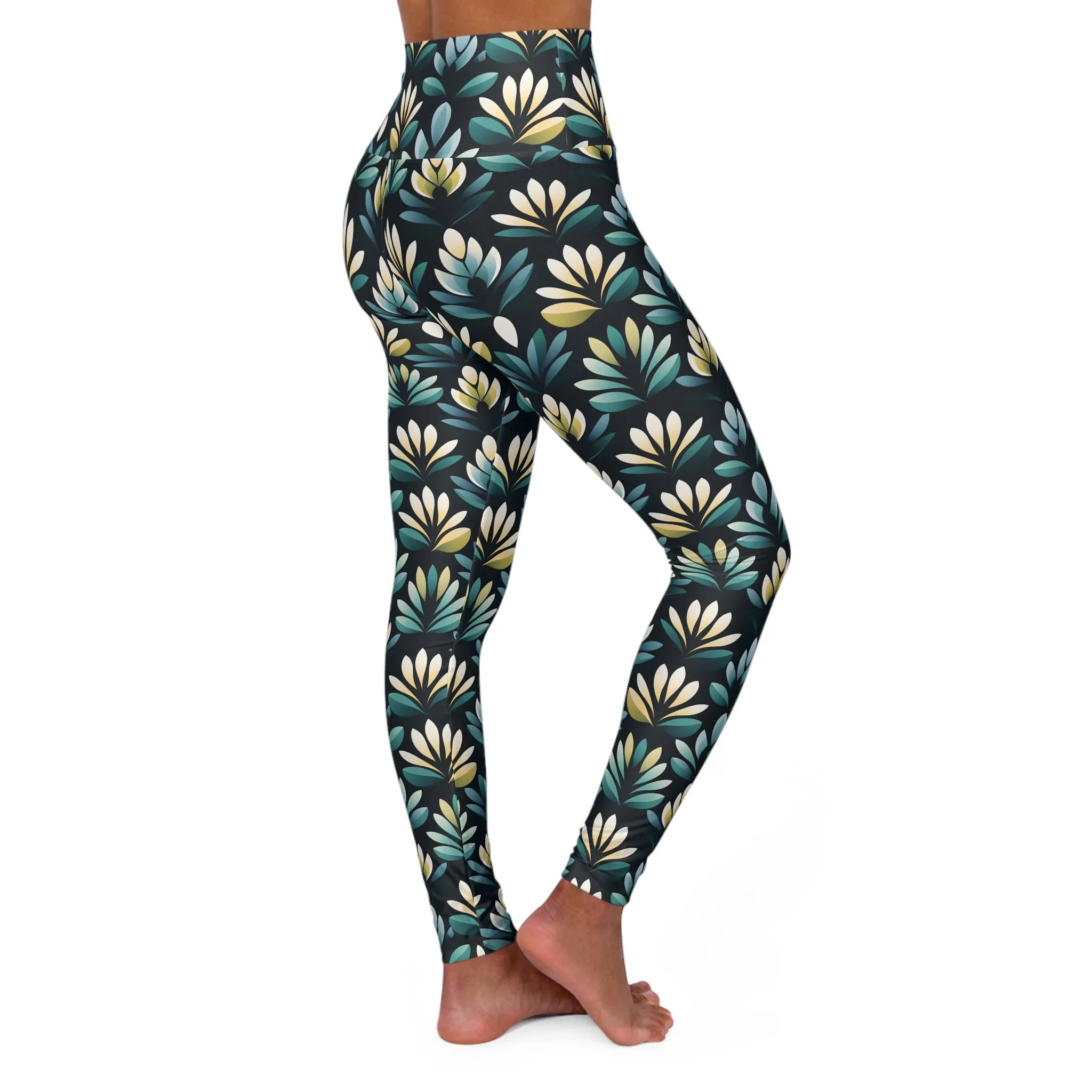 FLORAL High Waisted Yoga Leggings (AOP)