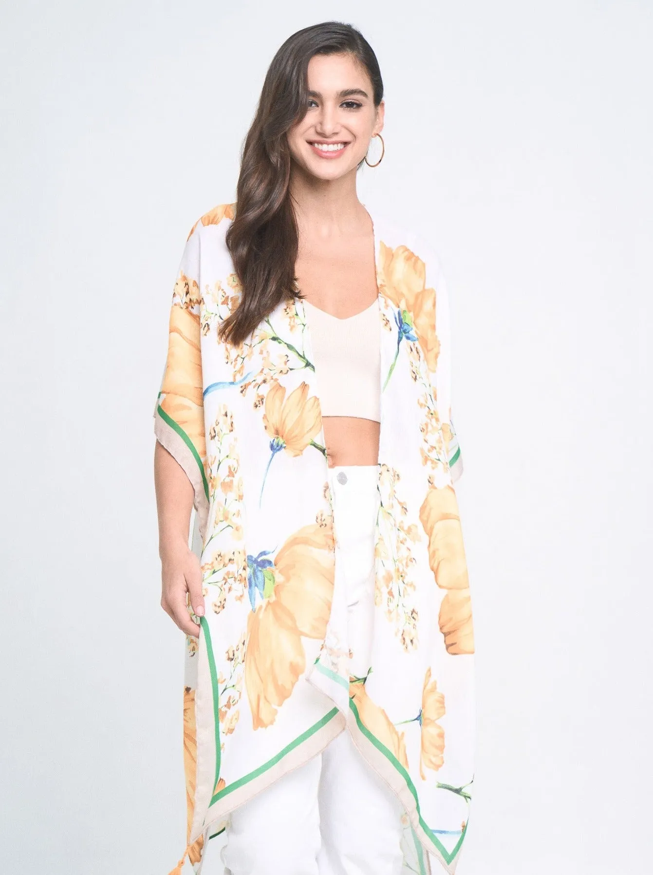 Floral Print Kimono