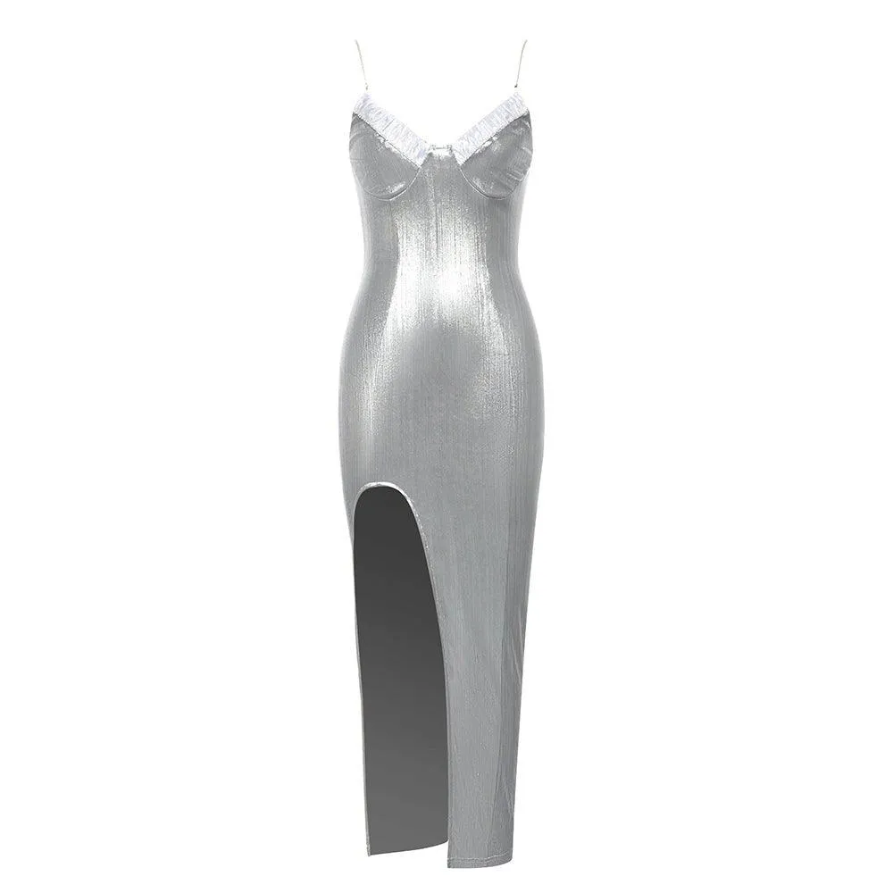 GFIT® Strappy Sleeveless Side Slit Maxi Bodycon Dress
