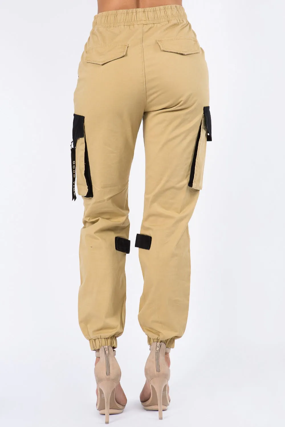 High Waist Utility Cargo Joggers