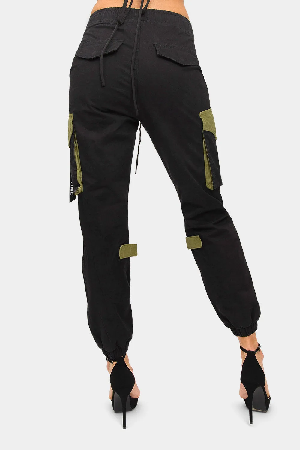 High Waist Utility Cargo Joggers