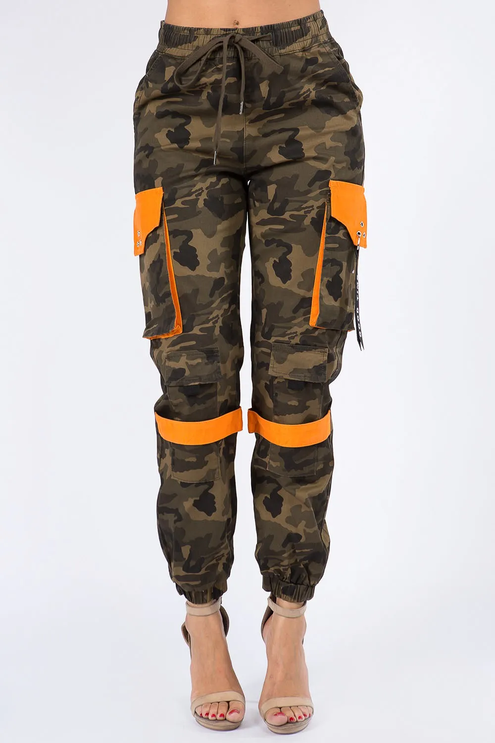 High Waist Utility Cargo Joggers