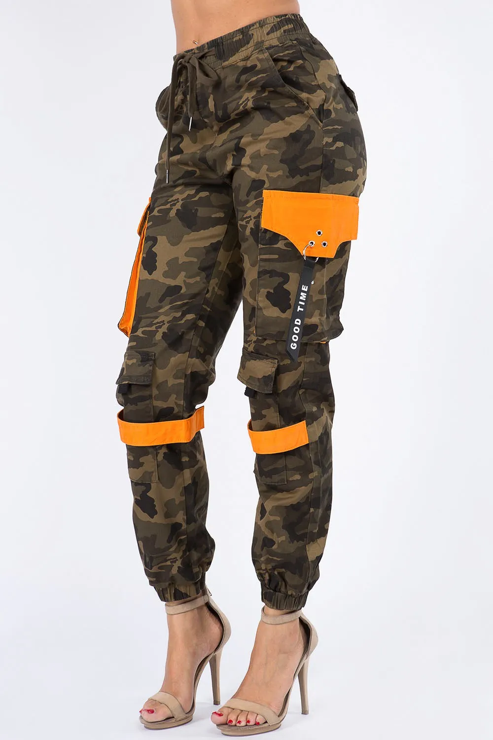 High Waist Utility Cargo Joggers