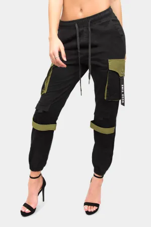 High Waist Utility Cargo Joggers