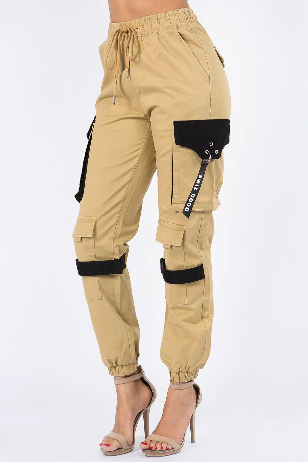High Waist Utility Cargo Joggers