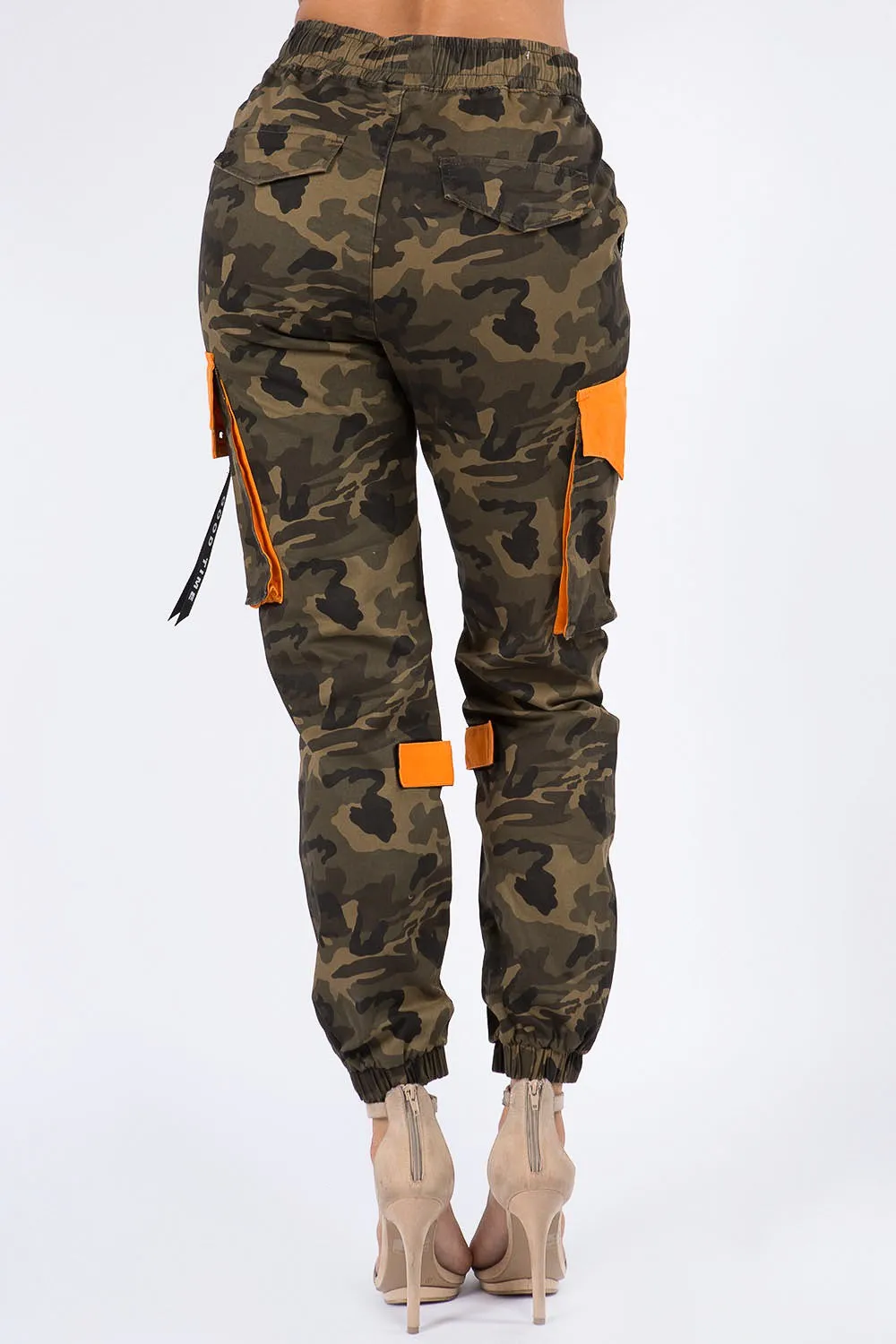 High Waist Utility Cargo Joggers