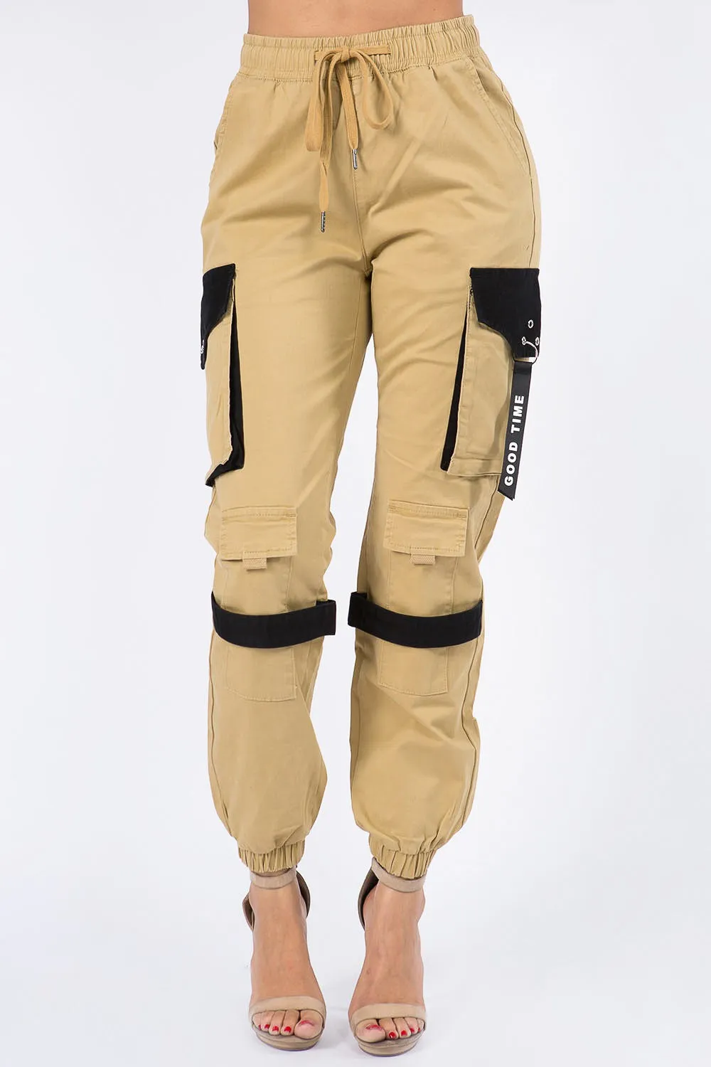 High Waist Utility Cargo Joggers