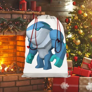 Ice Shark Sublimation Linen Drawstring Sack