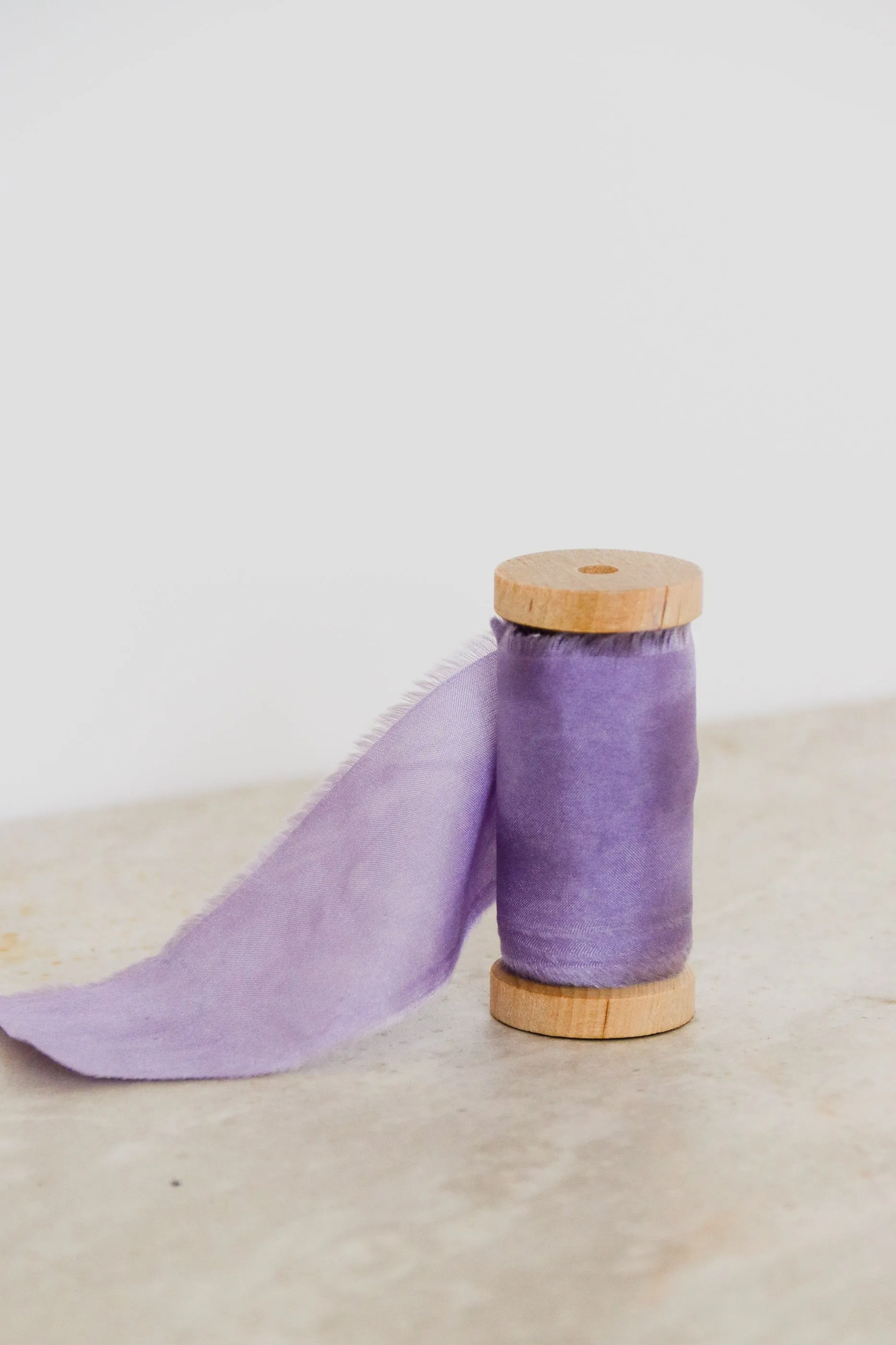 Lavender Plant Dyed Silk Ribbon