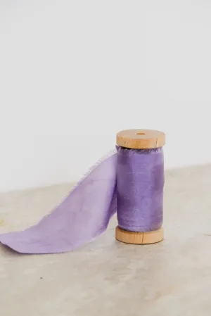 Lavender Plant Dyed Silk Ribbon