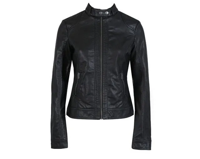 Leather Jackets Fashion New Women's European Fashion Leather