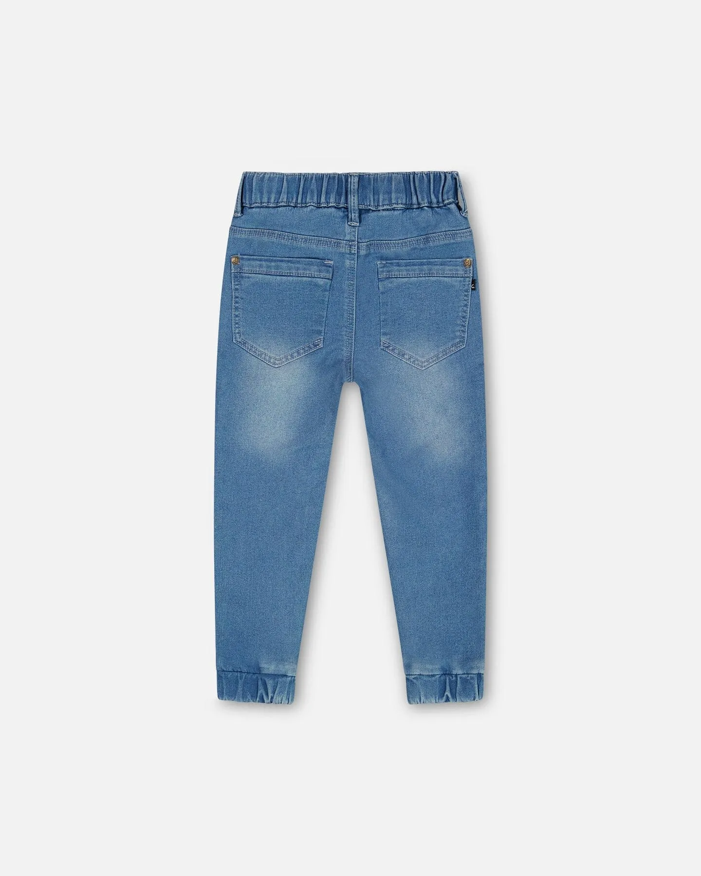 Light Blue Stretch Denim Jogger Pants