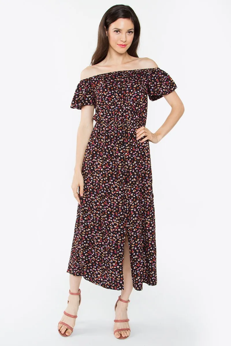 Luca Off The Shoulder Midi Dress