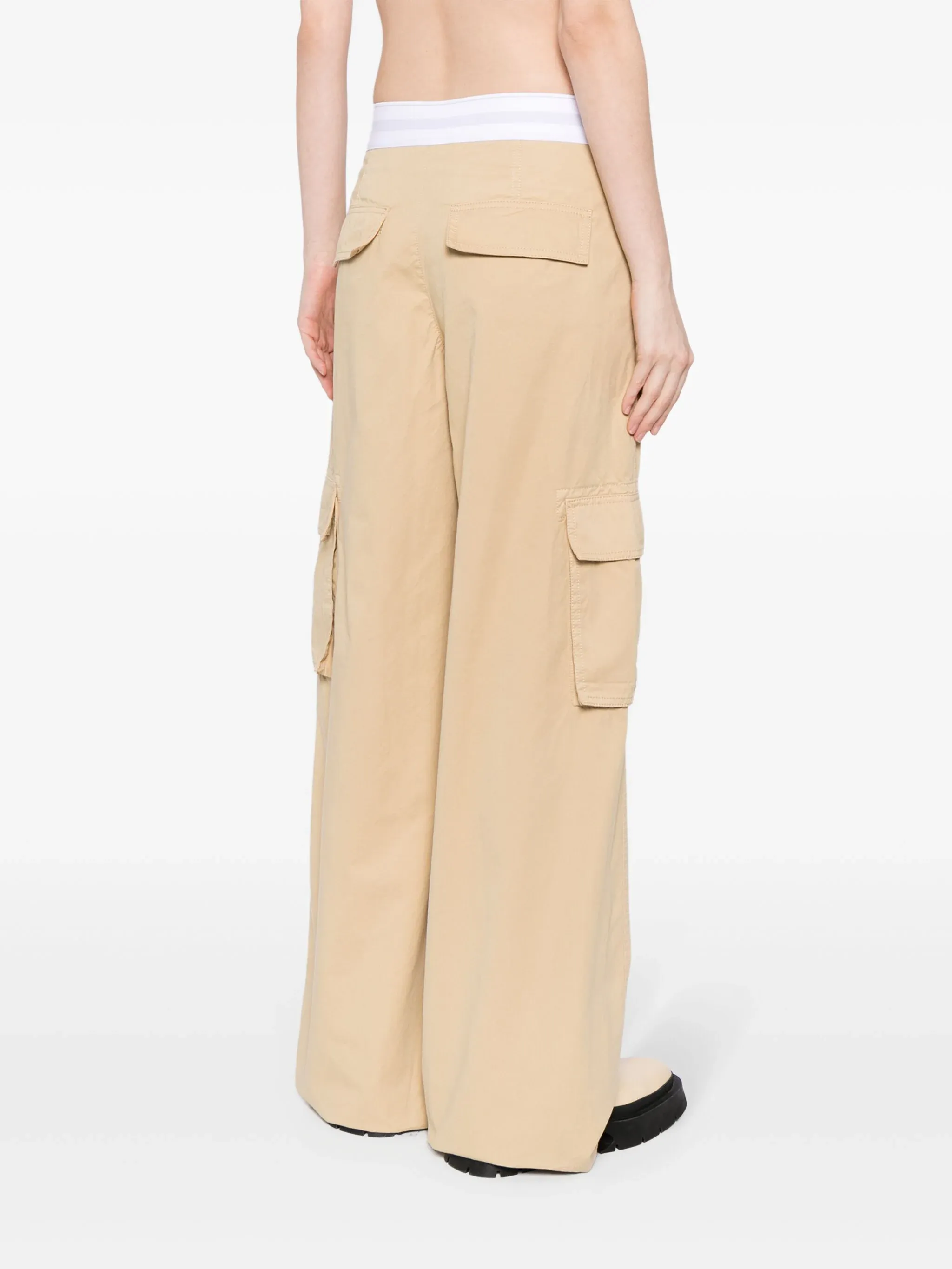 Mid-Rise Cargo Rave Pants In Cotton Twill
