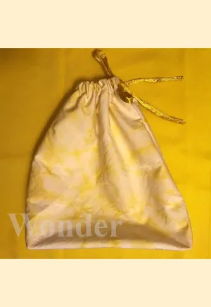 Naturally dyed drawstring bag