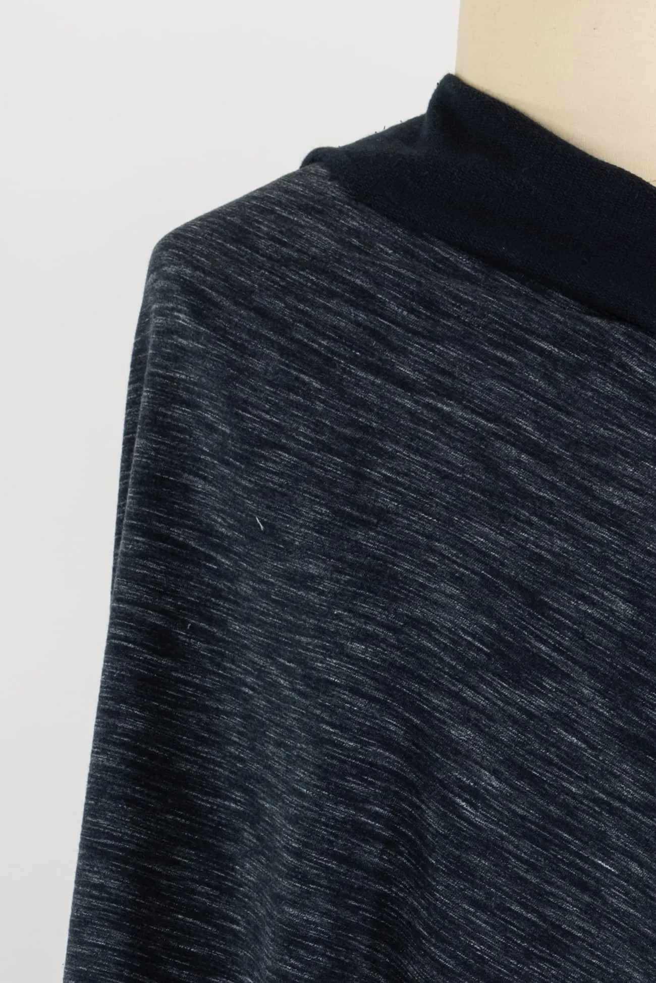 Navy Heather Cotton French Terry - SPECIAL CUTS