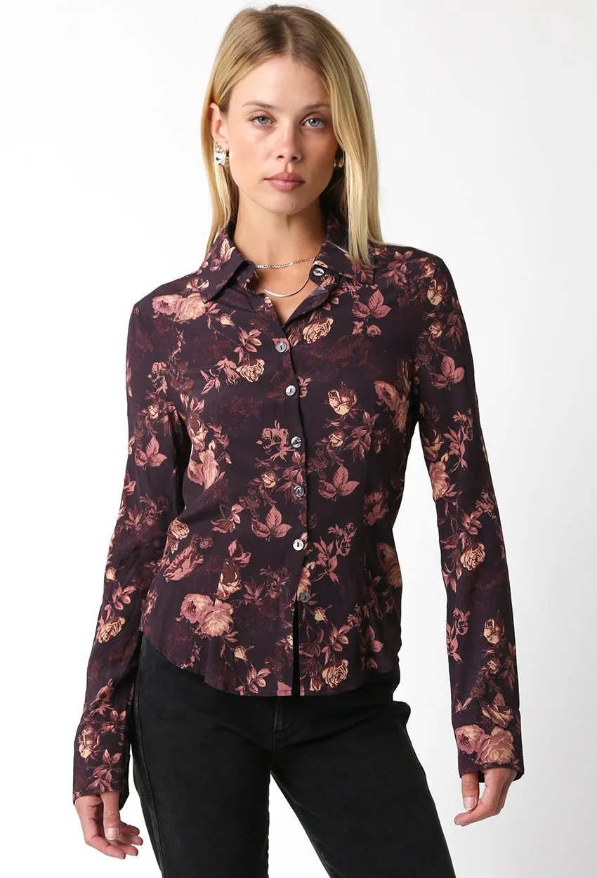 Olivaceous Angela Floral Shirt