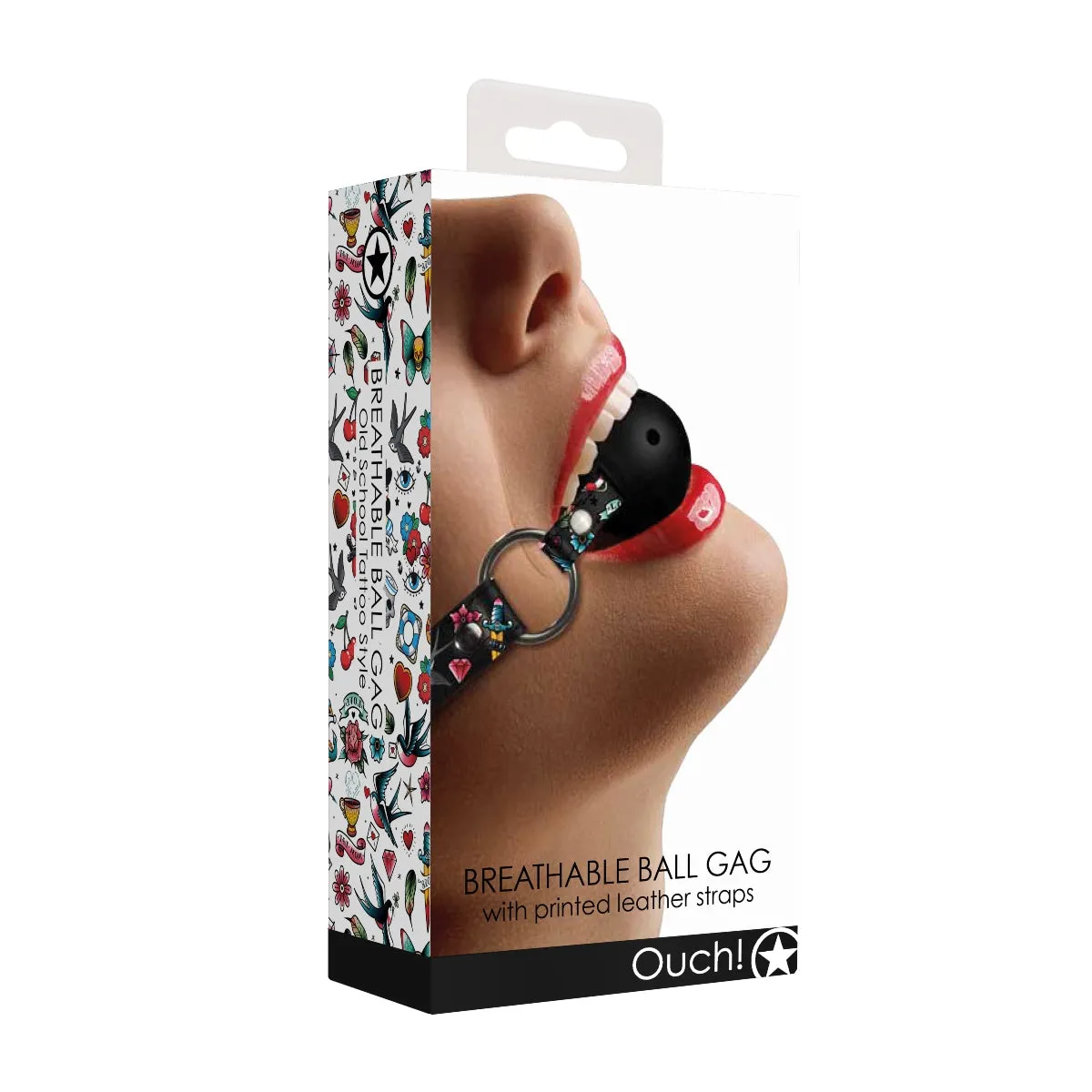 Ouch Breathable Ball Gag Black