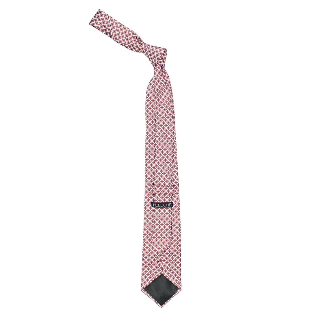 Peluche Lily Mosaic Multicolor Broad Neck Tie & Pocket Square Set for Men