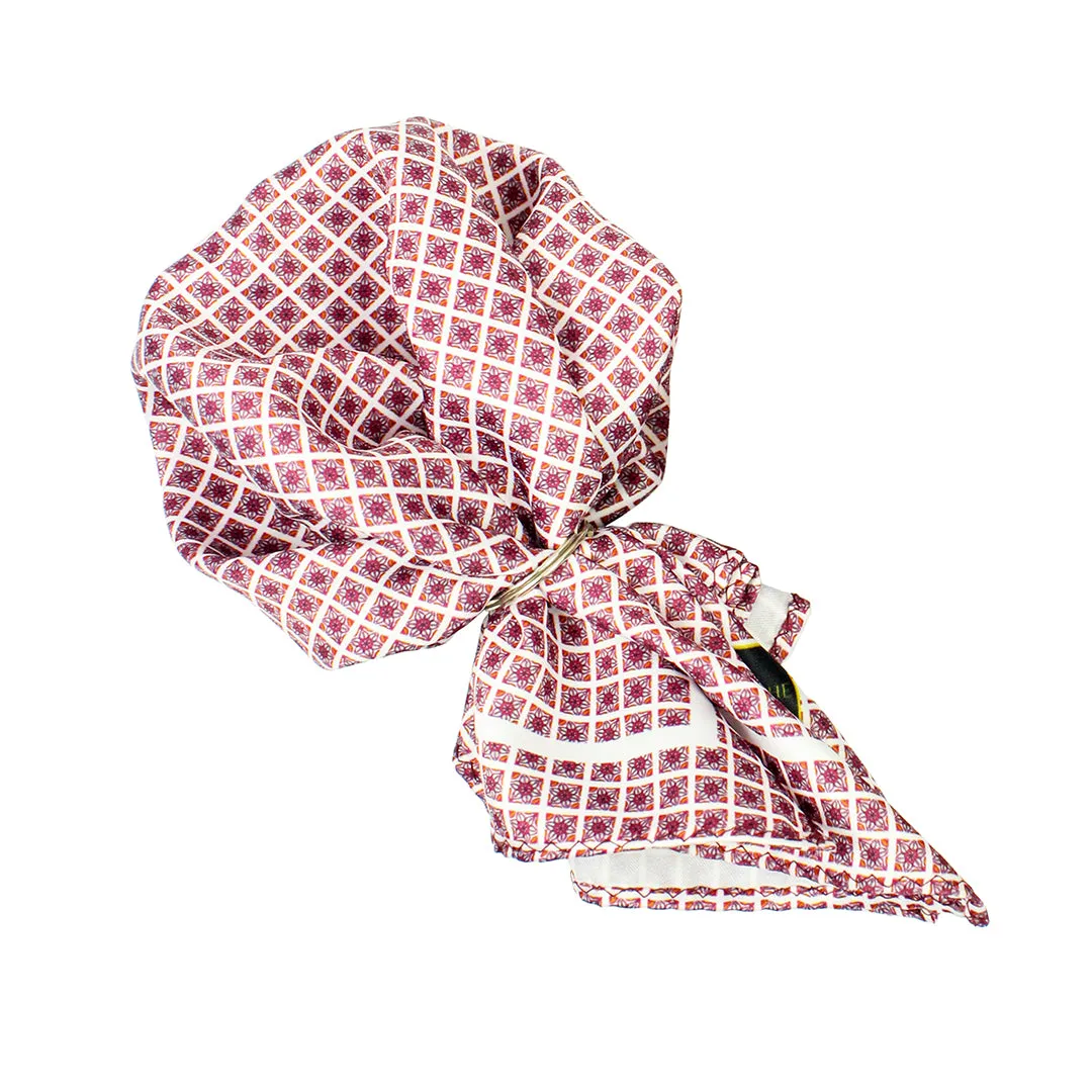 Peluche Lily Mosaic Multicolor Broad Neck Tie & Pocket Square Set for Men