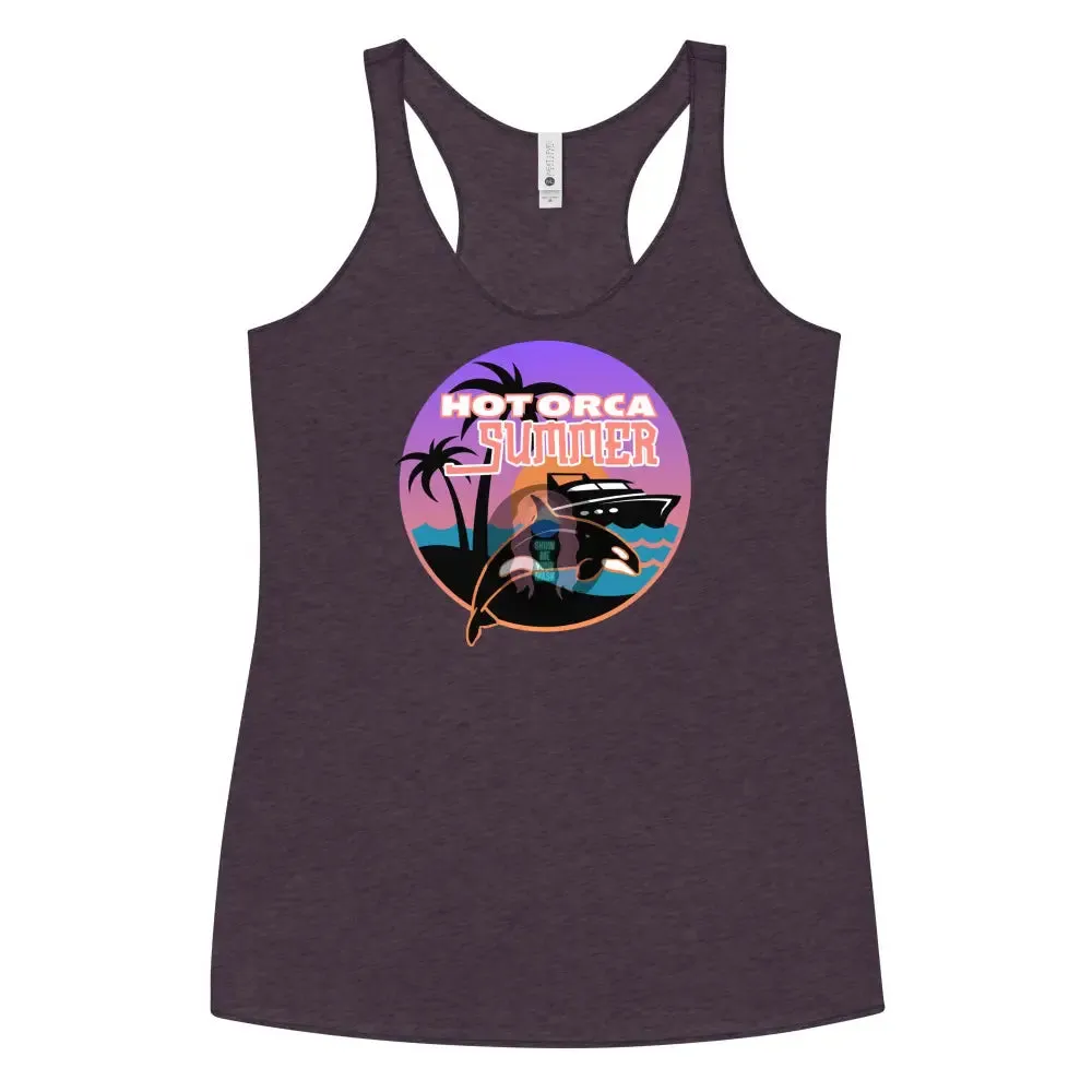 "Hot Orca Summer" Women's Racerback Tank