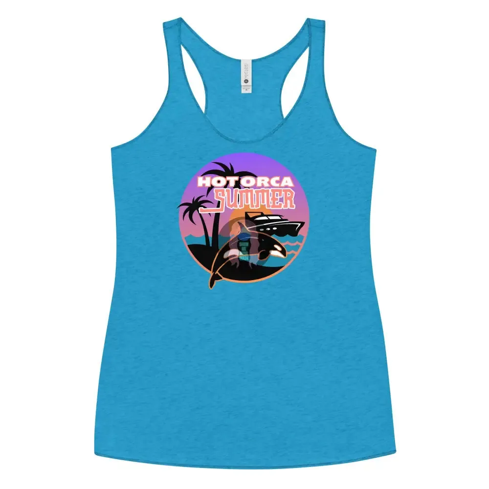 "Hot Orca Summer" Women's Racerback Tank