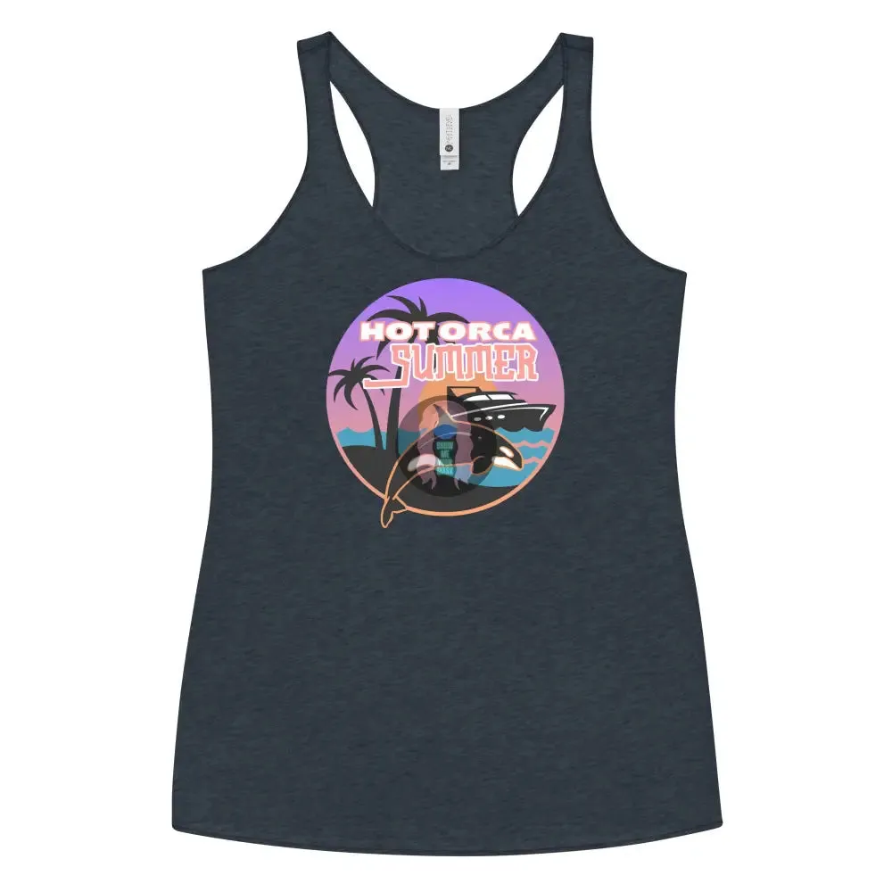 "Hot Orca Summer" Women's Racerback Tank
