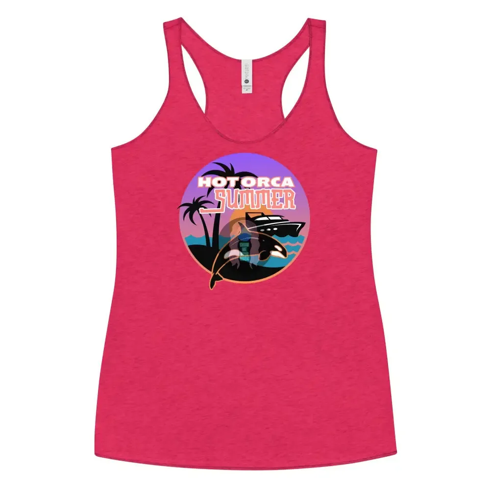 "Hot Orca Summer" Women's Racerback Tank