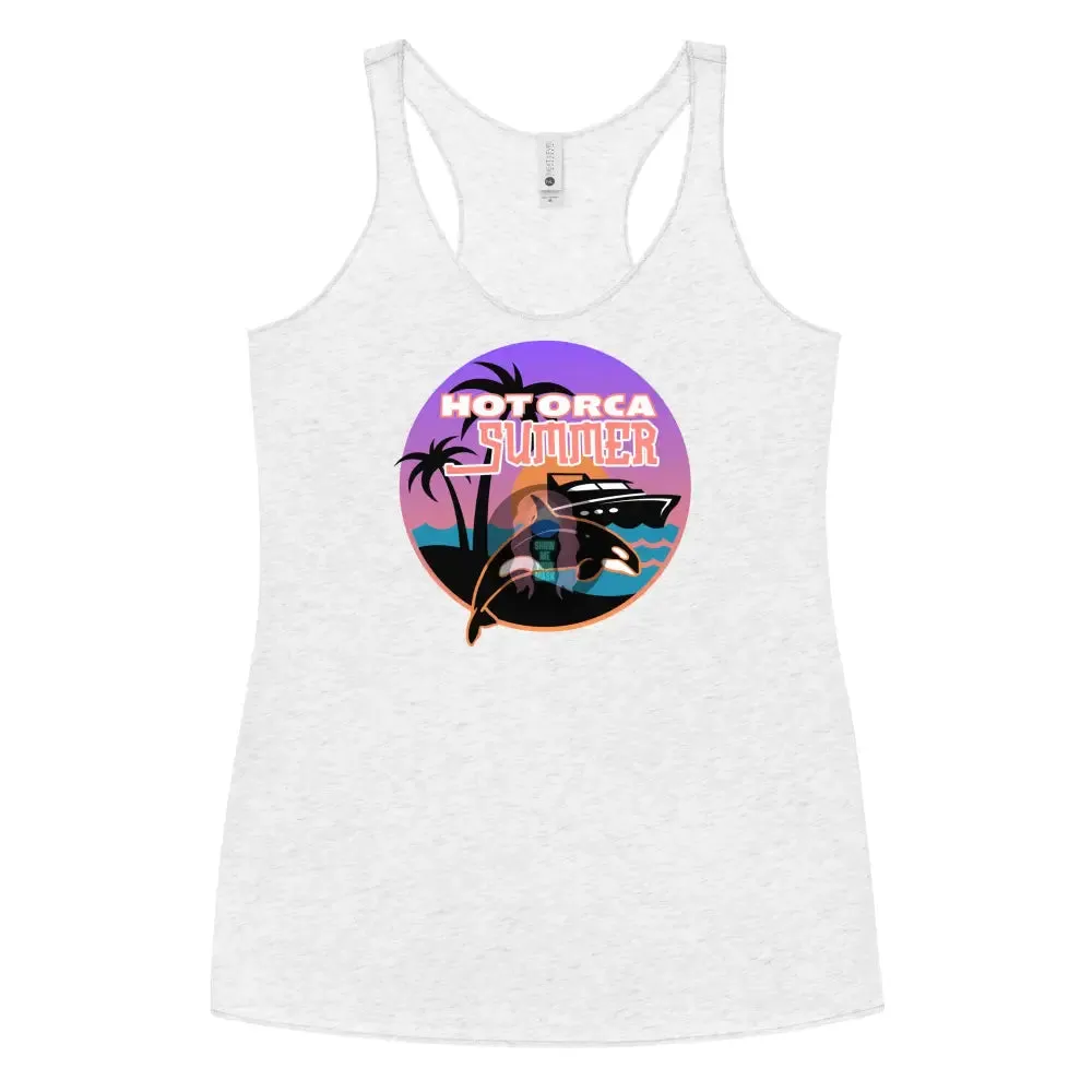 "Hot Orca Summer" Women's Racerback Tank