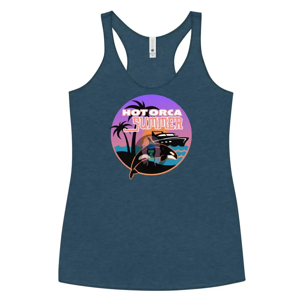 "Hot Orca Summer" Women's Racerback Tank