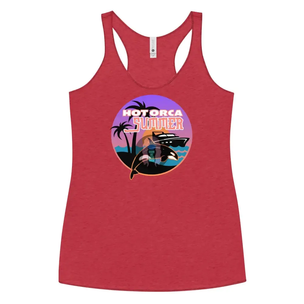 "Hot Orca Summer" Women's Racerback Tank