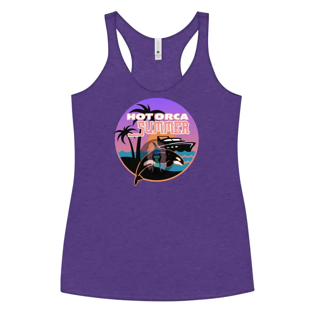 "Hot Orca Summer" Women's Racerback Tank